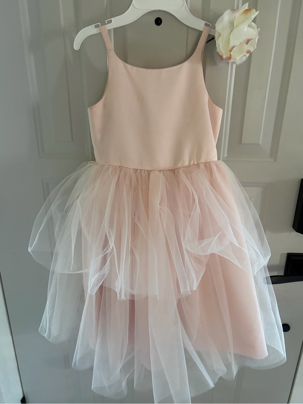Us Angels Blush Pink Chiffon Flower Girl Dress